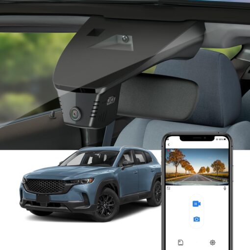 Fitcamx 4K Dash Cam Adapts for Mazda CX-50 2022 2023 2024 2.5 S Select Preferred Premium Plus Turbo Meridian (HD2-6687) Has Sunroof, OEM Style, UHD 2160P Video, Loop Recording WiFi, Parking Mode, 64GB