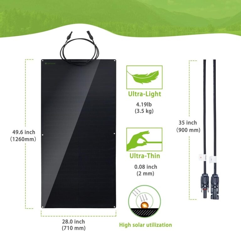 Topsolar 360W Semi-Flexible Monocrystalline Solar Panel Charger 2 * 180 Watt Off-Grid for RV Boat Cabin Van Car Uneven Surfaces - Image 5