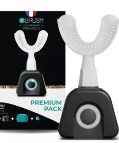 Y-Brush - Electric Toothbrush - Y-Shaped Brush - 3 Months Battery Life - NylonBlack Premium Pack