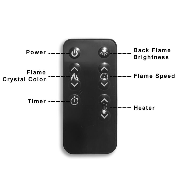 Oxhark Flame 26 Inches Electric Fireplace Inserts, 1500W Recessed Fireplace Electric with Remote Control, Crystal, Overheating Protection and Timer, Black - Image 2