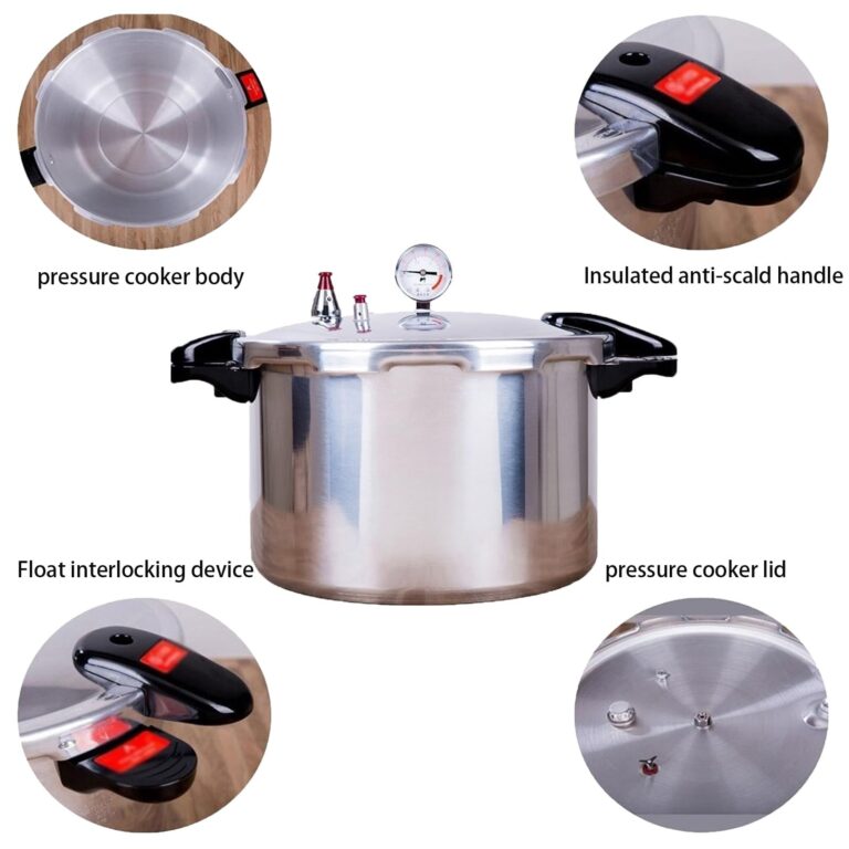15 Quart Pressure Canner Cooker & all american pressure canners for canning & water bath canner | Pressure Gauge & Pressure Regulator | Compatible:natural gas-open flame & With 1 steaming tray - Image 4