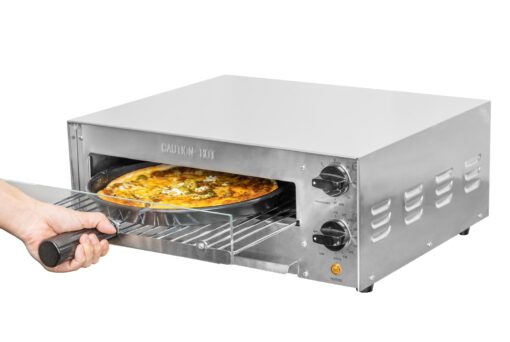 CROSSON Countertop Electric Frozen Pizza Oven For Indoors with 30-minitue Timer,Glass Door and Interior Light,Commercial Pizza Maker for Restaurant and Home Use,120V/1550W (13 Inch) - Image 2
