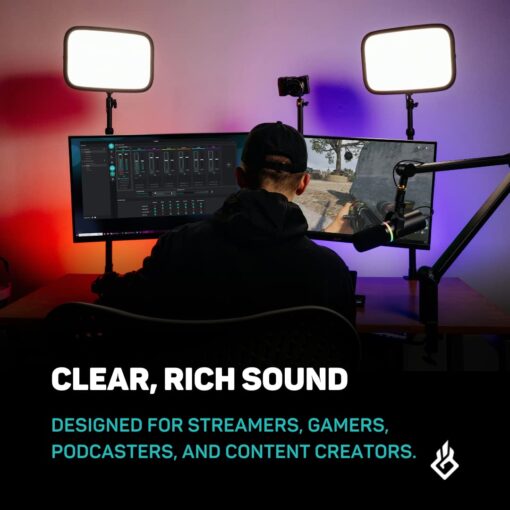 BEACN Dark Dynamic USB Mic for PC - Professional Microphone for Podcast, Gaming, Streaming - Studio-Quality Desk Mic for YouTube, Twitch, and Recording. Microphone for PC, Gaming & Streaming - Image 8