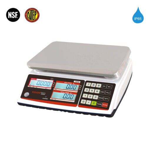 VisionTechShop TVP-60B Price Computing Scale, Lb/Oz/Kg Switchable, 60lb Capacity, 0.01lb Readability, NTEP Legal for Trade COC #19-038, NSF Certified - Image 9