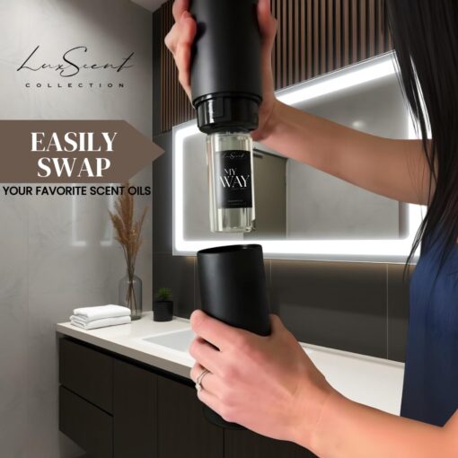 Aroma Scent Diffuser Starter Kit for Up to 1000SQ. FT. Coverage - 500ML Waterless Essential Oil Scent Included - Luxury Aroma Diffuser Ideal for Home, Office & Hotel (Black, My Way) - Image 3
