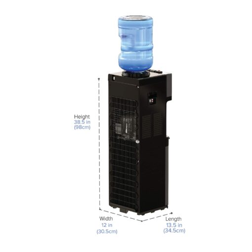 Brio Limited Edition Top Loading Water Cooler Dispenser - Black Stainless Steel - Hot & Cold Water, Child Safety Lock, Holds 3 or 5 Gallon Bottles - UL/Energy Star Approved - Image 4