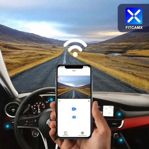 Fitcamx 4K Dash Cam Suitable for Alfa Romeo Giulia & Stelvio 2017 2018 2019 2020 2021 2022 2024, OEM Look, UHD 2160P Video, WiFi & APP, Loop Recording, Parking Mode, G-Sensor, Easy to Set, 64GB Card - Image 4