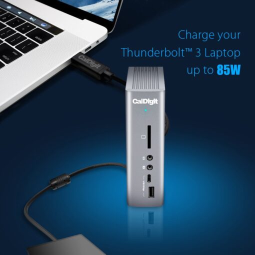 CalDigit TS3 Plus Thunderbolt 3 Dock - 87W Charging, 7X USB 3.1 Ports, USB-C Gen 2, DisplayPort, UHS-II SD Card Slot, Gigabit Ethernet for Mac & PC, Thunderbolt 4 Compatible (0.8m/2.62ft Cable) - Image 6