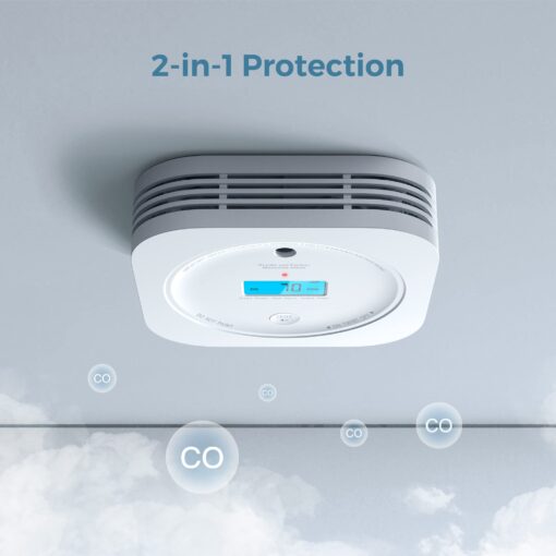 AEGISLINK Interlinked Smoke Carbon Monoxide Detector Combo, Smoke and CO Detector Battery Powered, Wireless Interconnected Smoke and CO Alarm, Digital Display, SC-RF200, 10-Pack - Image 4
