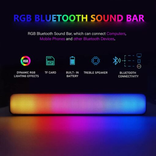 PC Gold Treasure Box RGB Dell Desktop Quad Core I5 up to 3.6G, 16G, 512G SSD, WiFi, Bluetooth 4.0, RGB Gaming Keyboard & Mouse, DVD, New 22" 1080 FHD LED, RGB Sound Bar, Webcam, Win 10 Pro (Renewed) - Image 3
