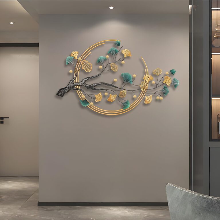 Metal Wall Art Decor For Living Room, 59" Ginkgo Leaf Wall Decor, Adornos Pare Sala Modernos, 3D Gold Wall Art Decorations, Large Modern Metal Wall Sculptures For Living Room Dining Room Bedroom (ginkgo leaf) - Image 7