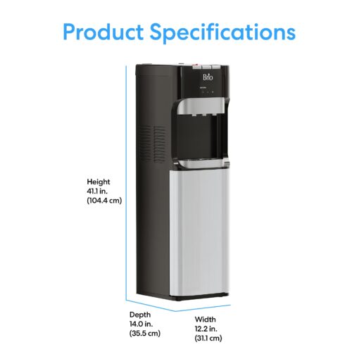 Brio Commercial Grade Bottleless Ultra Safe Reverse Osmosis Drinking Water Filter Water Cooler Dispenser-3 Temperature Settings Hot, Cold & Room Water - UL Approved – Point of Use - Image 2