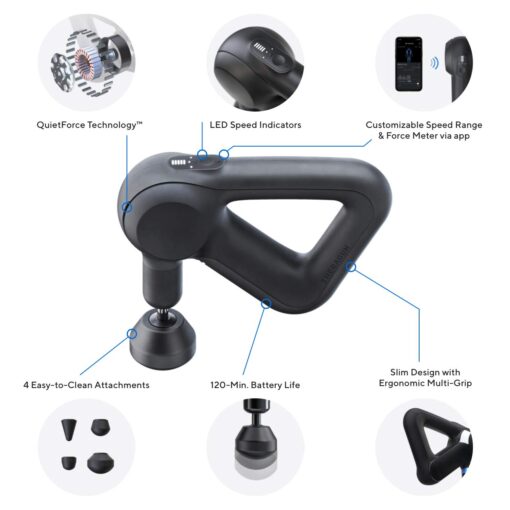 TheraGun Prime Quiet Deep Tissue Therapy Massage Gun - Bluetooth Enabled, Electric Percussion Massage Gun & Personal Massager for Pain Relief in Neck, Back, Leg, Shoulder and Body (Prime G4) - Image 5
