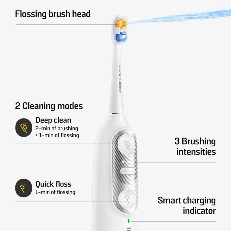 Soocas NEOS II - Sonic Electric Toothbrush and Water Flosser, Cordless Oral Irrigator, Electric Toothbrush for Adults, Portable Water Flosser, Superior Plaque Removal, Pearl White - Image 7
