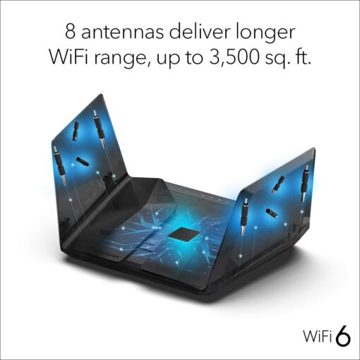 NETGEAR Nighthawk WiFi 6 Router (RAX120) 12-Stream Dual-Band Gigabit Router, AX6000 Wireless Speed (Up to 6 Gbps), Coverage Up to 3,500 sq.ft. and 30 Devices - Image 4