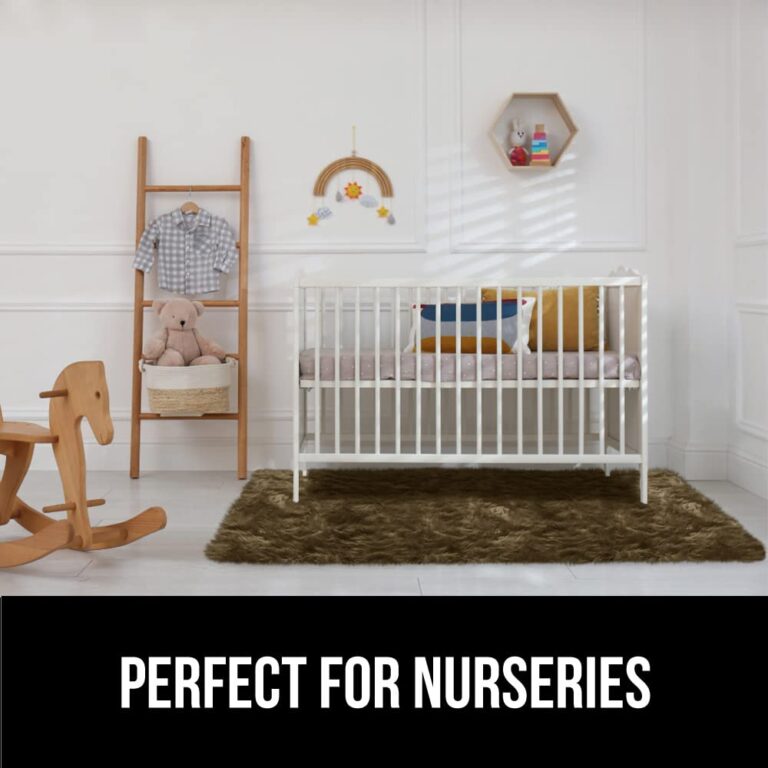 Gorilla Grip Fluffy Faux Fur Rug, Machine Washable Soft Furry Area Rugs, Rubber Backing, Plush Floor Carpets for Baby Nursery, Bedroom, Living Room Shag Carpet, Luxury Home Decor, 6x9, Brown - Image 2