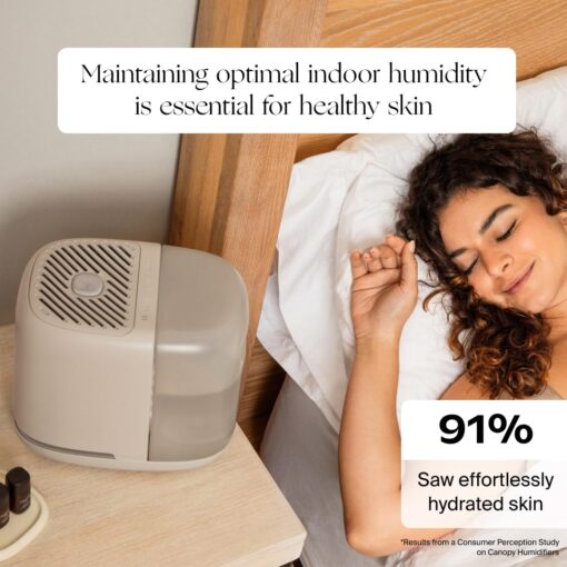 Canopy Bedside Humidifier 2.0, Moonstruck, 36 HR Run Time, 2.5L Capacity - Reading Light & White Noise - Alleviate Symptoms of Allergies, Cold, Dry Skin - Humidifier, Filter, Power Cord & Adapter - Image 5