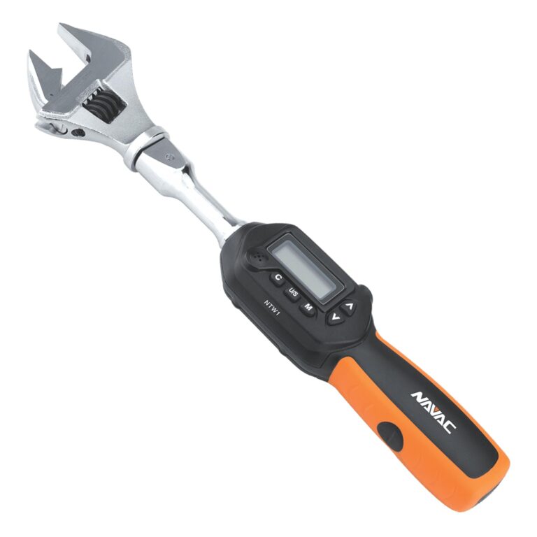 NAVAC NTW1 Digital Torque Wrench | Adjustable Jaw | Digital Readout | Torque Settings Memory | Dual Direction | Selectable Measuring Units | Indicator Lights and Sound | 1 Year Warranty