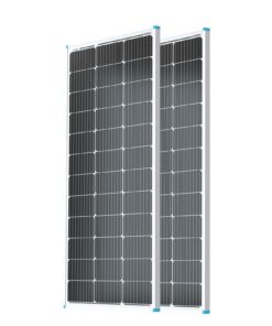 Renogy 2PCS Solar Panels 100 Watt 12 Volt, High-Efficiency Monocrystalline PV Module Power Charger for RV Marine Rooftop Farm Battery and Other Off-Grid Applications, 2-Pack 100W