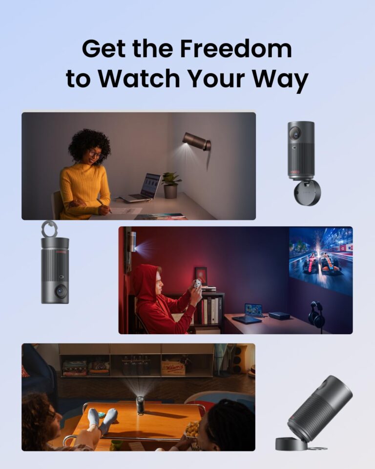 NEBULA Capsule Air Google TV Projector, Officially Licensed Netflix, 720p Smart Mini Projector with Wi-Fi and Bluetooth, 2 Hours of Playtime, Dolby Digital, Ultra Portable for Any Space - Image 4