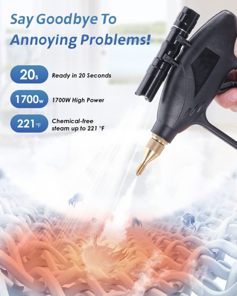 Hapyvergo High Pressure Steam Cleaner, 1700W Handheld Steamer for Cleaning Grout Tile, Hand Held Portable Steam Pressure Washer for Car Cleaning Steamer High Heat for Home 110V - Image 6