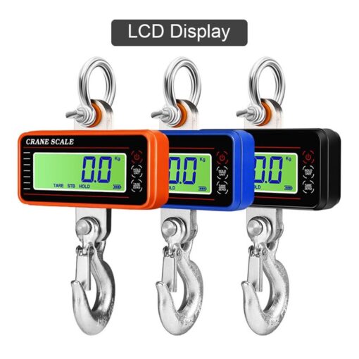 1500KG/500g High Precision Crane Scale LCD/LED Display Digital Weighing Scale with Remote Control Industrial Hanging Scale,Electronic Hanging Scale(Orange LCD Display) - Image 5