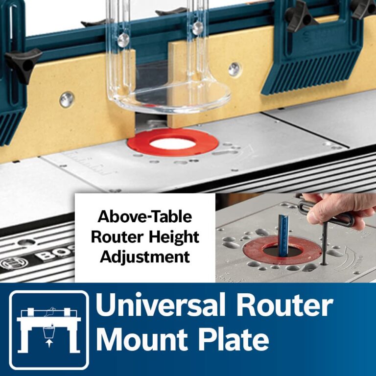 BOSCH RA1181 Benchtop Router Table 27 in. x 18 in. Aluminum Top with 2-1/2 in. Vacuum Hose Port - Image 7