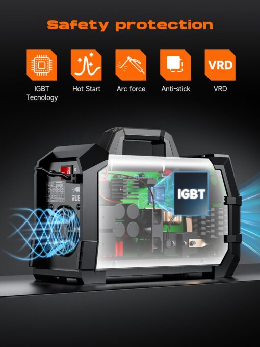 Rubik Stick Welder, ARC MMA 225Amp Electric Welding Machine, IGBT Digital Dispaly LCD 110V/220V Hot Start 2 in 1 Portable Welder Machine, with Cable, Electrode Holder, Welding Helmet, Brush - Image 2