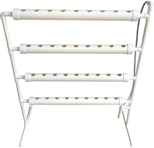 RWGOVLU Hydroponics Growing System Hydroponic Grow Kit, 36 Holes Pipe Grow Kit Indoor Greenhouse Planting Box Gardening System Nursery Pot Hydroponic Rack Hydroponic Tower - Image 3
