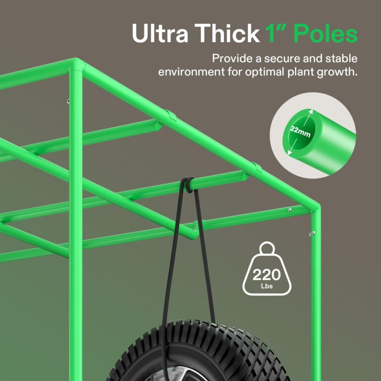 VIVOSUN P558 60"×60"×80" PRO Grow Tent, with Thick 1 inch Poles, Strengthened High Reflective Mylar Oxford Fabric, Extra Hanging Bars & High CFM Kit for Hydroponics Indoor Plant for AeroLight A200SE×3 - Image 3