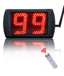 YZ 5 INCH LED Custom Time 12/14/20/24/34 Seconds Shot Clock Countdown Timer Clock for Basketball Game, Portable Shot Clock Timer for Basketball Court, Remote Control Shot Clock Basketball with Buzzer