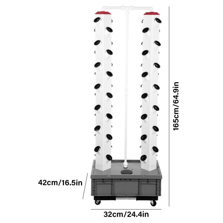 Buhyujkm Vertical Hydroponic Garden Tower,56 Slots Hydroponics Tower | Multifunctional Plants Germination Kit for Fruits and Vegetables - Image 5