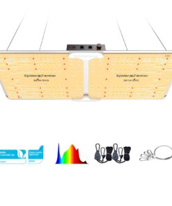 Spider Farmer 2024 New SF2000 LED Grow Light 2x4 with Samsung LM301H EVO High Efficiency & Dimmable Lighting, Full-Spectrum Commercial Plant Lights
