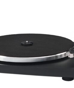 Crosley T150C-BK 2-Speed Bluetooth Turntable Record Player System with Weighted Tone Arm and Stereo Speakers, Black