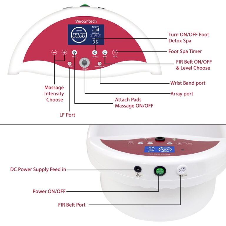 veicomtech Ionic Foot Bath Detox Machine, Foot Detox Machine, Ionic Foot Spa Kit with 10 Ginger Tablets FIR Belt Massage Pads for Home use or Salon - Image 6