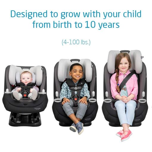 Maxi-Cosi Pria All-in-One Convertible Car Seat, Rear Facing Car Seat for Infants from 4-40 lbs, Forward Facing Car Seat up to 100 lbs in Booster Seat Mode, Midnight Slate - Image 10