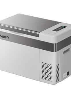 BougeRV 12 Volt Refrigerator With Cover 12V Car Fridge 30 Quart Portable Freezer Compressor Cooler Compressor Freezer, 12/24V DC 110~240V AC, -7℉~50℉ for Truck RV SUV