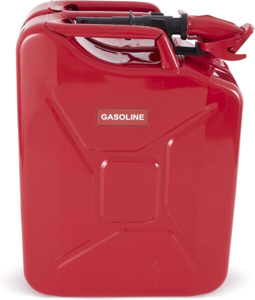 Wavian 5.3 Gallon 20 Liter Authentic CARB Fuel Jerry Can w/Spout, Wavian USA Authentic NATO Jerry Can and Spout System - Rust-Proof, Red, 5 Gallon Gas Cans for Gasoline, Pack of 2 - Image 4