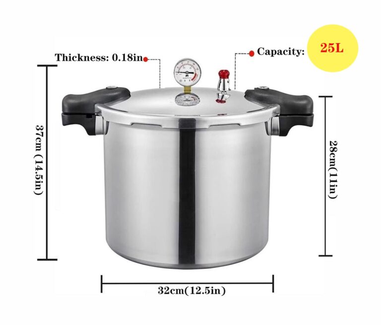 25 Quart Pressure Canner Cooker & all american pressure canners for canning & water bath canner | Pressure Gauge & Pressure Regulator | Induction Compatible & Pressure release 13 PSI (+/- 5%) - Image 3