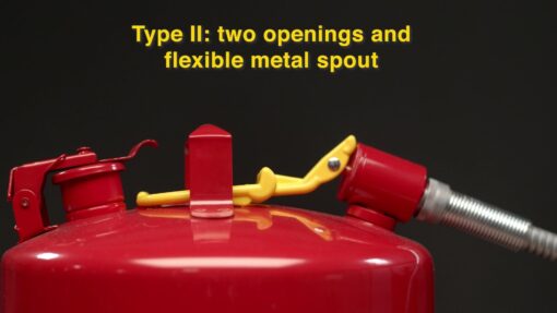 Eagle 5 Gallon Type II Red Safety Gas Can for Gasoline with Flame Arrester, Self-Closing Lid, and 12" x 5/8" Flexible Metal Hose, Made in the USA, Galvanized Steel Flammable Storage Can, U251SX5 - Image 4