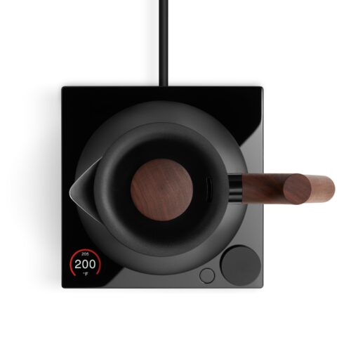 Fellow Corvo EKG Pro Studio Edition Electric Tea Kettle - Quick Heating, Precise Temperature Control, Scheduling, Built-in Brew Timer - Matte Black with Walnut Handle - 0.9 Liter - Image 7