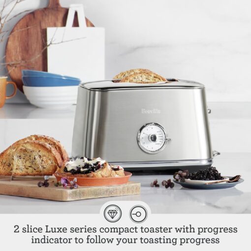 Breville Luxe Toaster 2 Slice BTA735DBL, Damson Blue - Image 6
