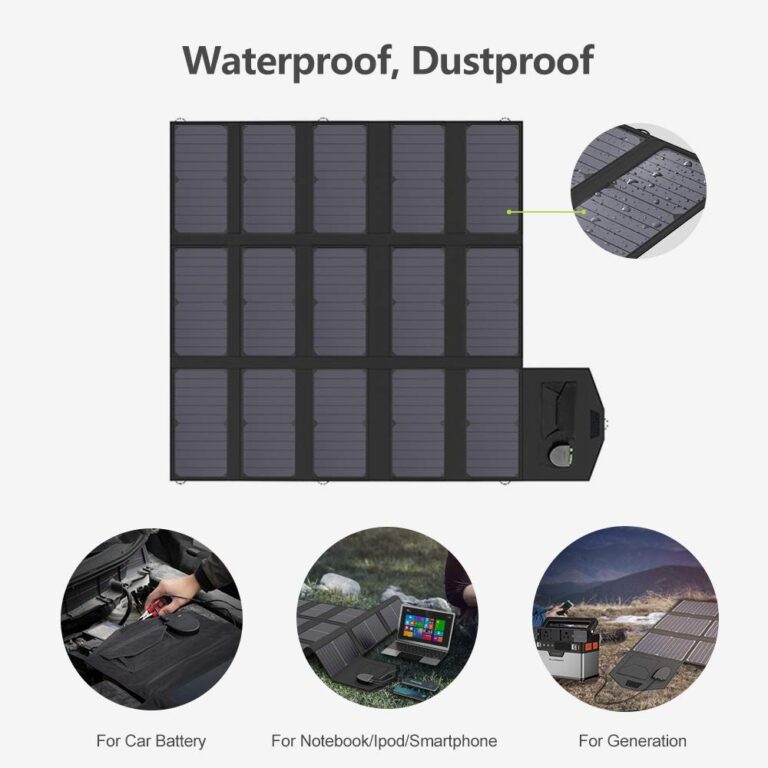 ALLPOWERS Solar Charger 100W Solar Panel Foldable Portable with Dual 5v USB18v DC for Laptop, Tablet, Notebook, 12v Car, Boat, RV Battery, Camping, Hiking, Travel - Image 3