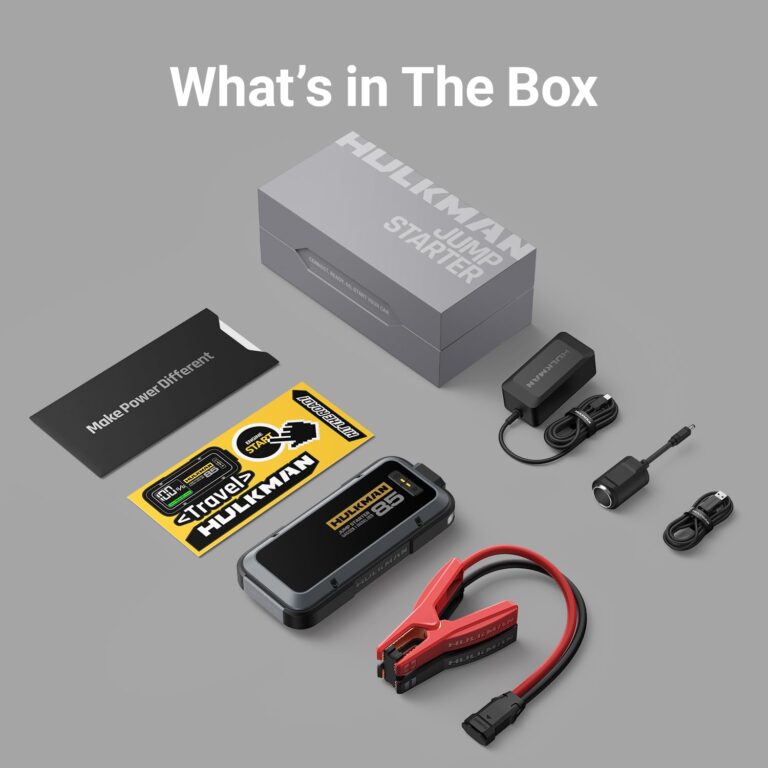 Hulkman Alpha85S,Space Gray, 2000A 74Wh Smart Jump Starter with -40℉ Start Tech, 12V Portable Car Battery Booster, 3.3" LED Display, USB-C Power Pack, Jumper Cables for up to 8.5L Gas/6.0L Diesel - Image 2
