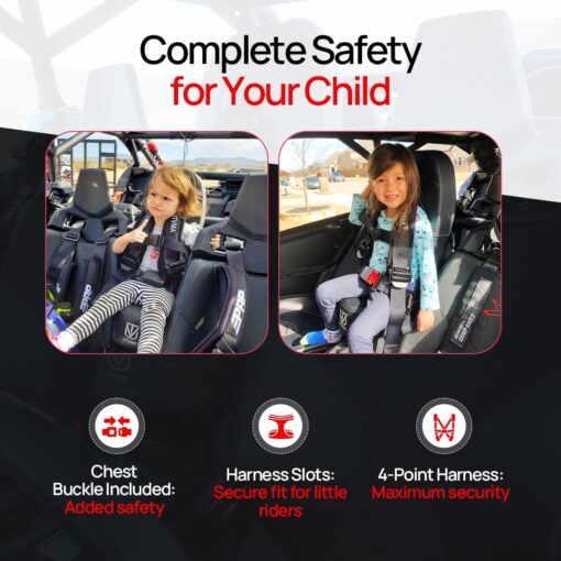 UTVMA Bump Seat Compatible With Can Am X3 - Easy Install | UTV Jump Seat | Bump Seat for Kids - Harness & All Mounting Hardware Included, Front or Rear Use | All Models of X3 | (2017-2025) - Image 6