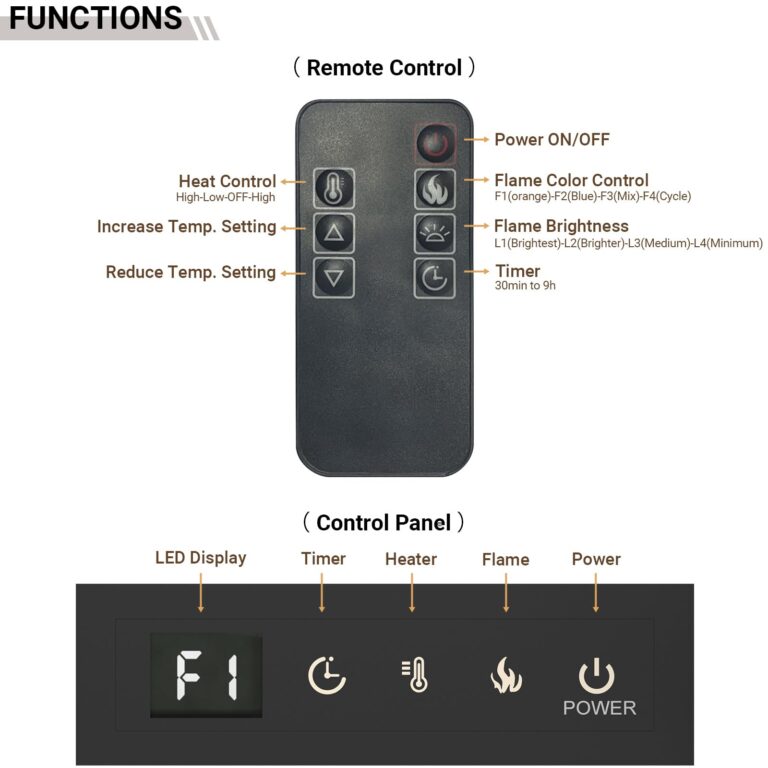 30 inch Electric Fireplace, Ultra-Thin Electric Fireplace Inserts, Ultra-Narrow Frame, Wall Mounted and Recessed Fireplace, Log & Crystal, Touch Screen & Remote Control, 1500W - Image 2