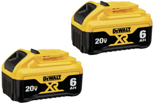 DEWALT 20V MAX Battery, Premium 6.0Ah Double Pack with 12/20V MAX Charging Station/Dual Charger for Jobsite (DCB206-2 & DCB102) - Image 5