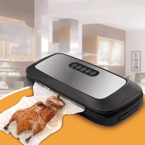Automatic Food Vacuum Sealer Machine with Starter Vacuum Seal Bags Rolls, Dry & Moist Modes, Easy to Operate and Easy to Clean, Less Noise - Image 5