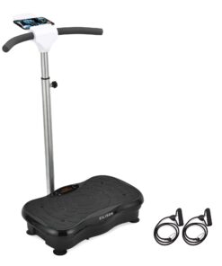 EILISON FIRMHOLD Handle Vibration Plate Exercise Machine for Lymphatic Drainage- Full Body Workout Vibration Platform for Weight Loss, 350lbs Vibration Plate for Beginners & Recovery (Handle Black)