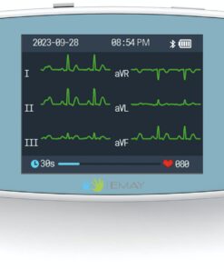 EMAY 6L Portable ECG Monitor | Record ECG and Heart Rate in 6 Channels | Compatible with Smartphone and PC | No Subscription Required